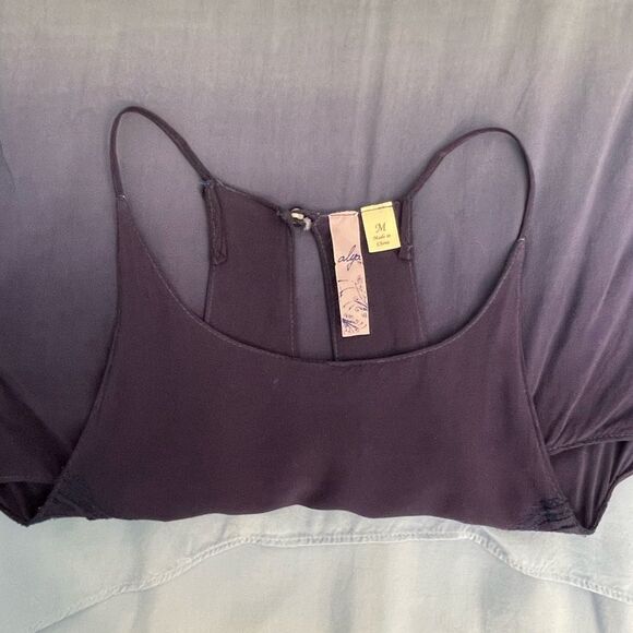 Francescas ALYA Ombre Summer Dress Size M Tiered Shark Bite Embroidery Racerback - Picture 10 of 15